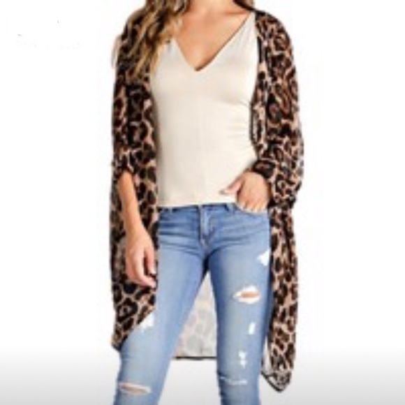 Sale Leopard print cardigan/kimono last one - Picture 3 of 8